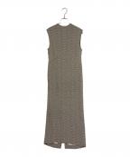 THE SHINZONEザ シンゾーン）の古着「JACQUARD SLEEVELESS DRESS」｜ブラック
