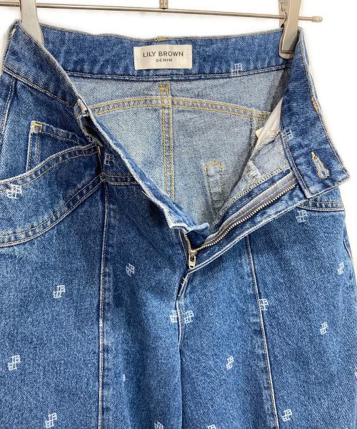 Lily Brown（リリーブラウン）Lily Brown (リリーブラウン) センターシームワイドデニムパンツ インディゴの古着・服飾アイテム