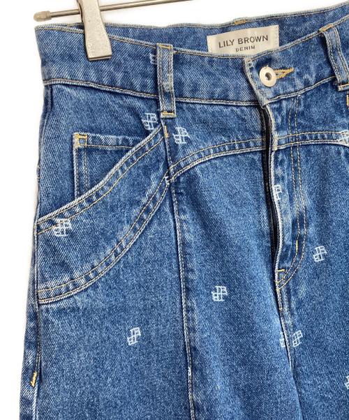 Lily Brown（リリーブラウン）Lily Brown (リリーブラウン) センターシームワイドデニムパンツ インディゴの古着・服飾アイテム