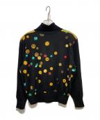 LEONARDレオナール）の古着「ショルダーパットニット」｜ブラック