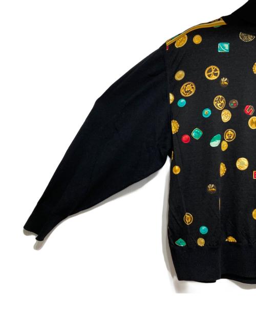 LEONARD（レオナール）LEONARD (レオナール) ショルダーパットニット ブラック サイズ:Lの古着・服飾アイテム