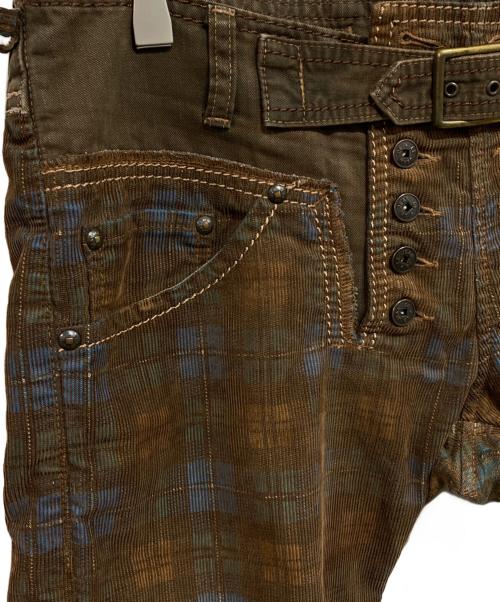 MARITHE+FRANCOIS GIRBAUD（マリテフランソワジルボー）MARITHE+FRANCOIS GIRBAUD (マリテフランソワジルボー) MARITHE+FRANCOIS GIRBAUD (マリテフランソワジルボー) le jean de-ワークパンツ ブラウン サイズ:Lの古着・服飾アイテム