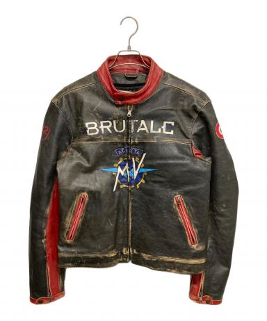 中古・古着通販】HYDROGEN (ハイドロゲン) ペイントレザーモーター