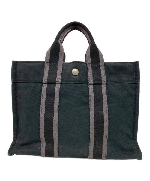 HERMES（エルメス）HERMES (エルメス) フールトゥPM グレー×ネイビーの古着・服飾アイテム