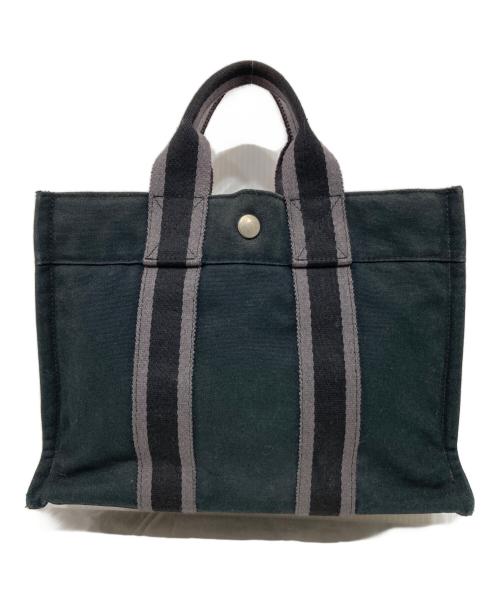 HERMES（エルメス）HERMES (エルメス) フールトゥPM グレー×ネイビーの古着・服飾アイテム