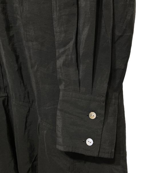 BEARDSLEY（ビアズリー）BEARDSLEY (ビアズリー) カラーレスシャツワンピース ブラック サイズ:Fの古着・服飾アイテム