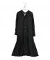 BEARDSLEY（ビアズリー）の古着「カラーレスシャツワンピース」｜ブラック