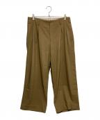 zanellatoザネラート）の古着「プリーツワイドスラックス」｜カーキ