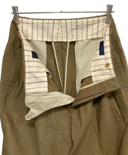 zanellato（ザネラート）zanellato (ザネラート) プリーツワイドスラックス カーキ サイズ:-の古着・服飾アイテム