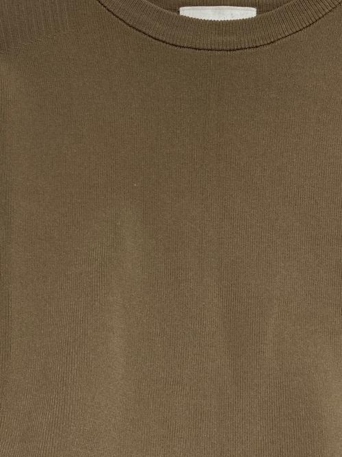 CLANE（クラネ）CLANE (クラネ) BASIC COMPACT KNIT TOPS/ベーシック コンパクト ニット トップス ブラウン サイズ:1の古着・服飾アイテム