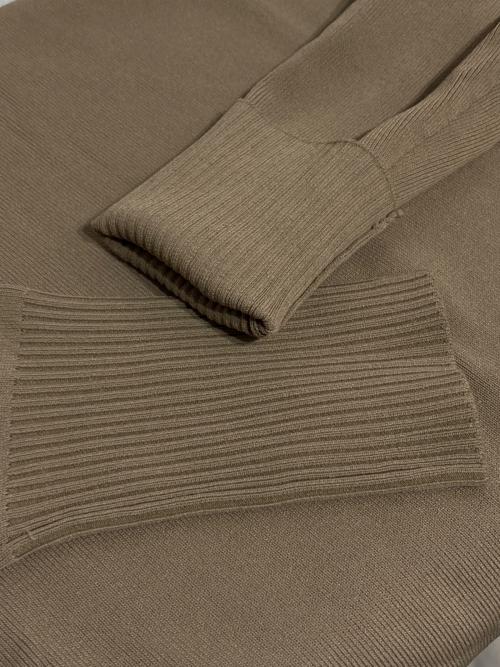 CLANE（クラネ）CLANE (クラネ) BASIC COMPACT KNIT TOPS/ベーシック コンパクト ニット トップス ブラウン サイズ:1の古着・服飾アイテム