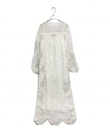 Ameri（アメリ）の古着「MEDI INDIAN BIG LACE DRESS」｜ホワイト