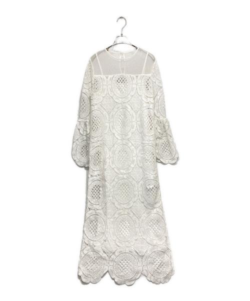 Ameri（アメリ）Ameri (アメリ) MEDI INDIAN BIG LACE DRESS ホワイト サイズ:Mの古着・服飾アイテム