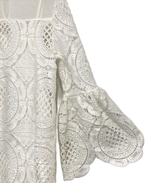 Ameri（アメリ）Ameri (アメリ) MEDI INDIAN BIG LACE DRESS ホワイト サイズ:Mの古着・服飾アイテム