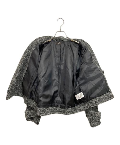 STUNNING LURE（スタニングルアー）STUNNING LURE (スタニングルアー) モヘアブレンドウールPコート ブラック×グレー サイズ:1の古着・服飾アイテム