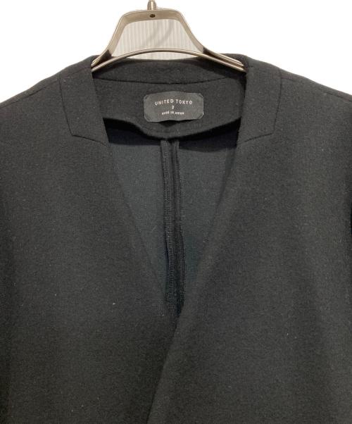 UNITED TOKYO（ユナイテッドトーキョー）UNITED TOKYO (ユナイテッドトーキョー) ノーカラーコート ブラック サイズ:2の古着・服飾アイテム