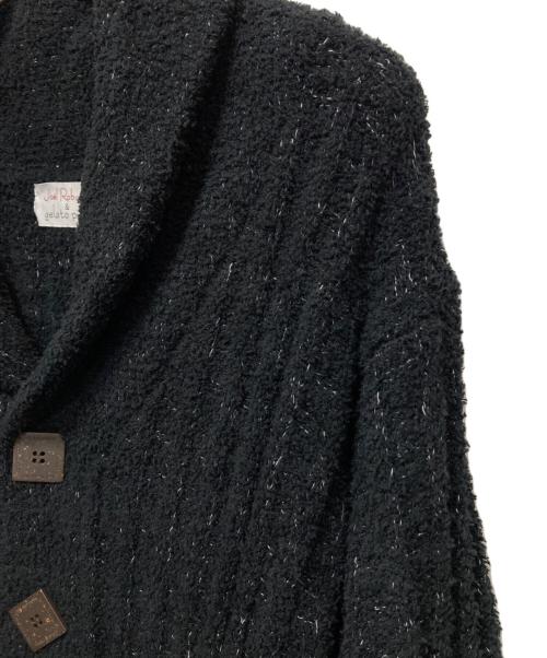 gelato pique（ジェラートピケ）gelato pique (ジェラートピケ) Joel Robuchon (ジョエル・ロブション) ブラックルームウェアジャケット ブラック サイズ:Lの古着・服飾アイテム