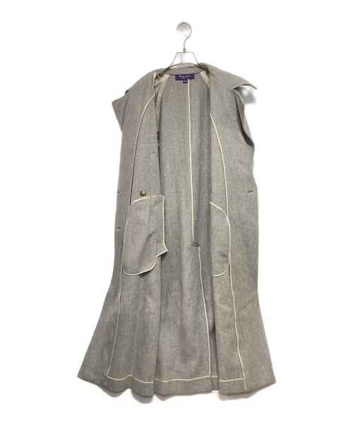 RALPH LAUREN Purple Label（ラルフ ローレン パープル レーベル）RALPH LAUREN Purple Label (ラルフ ローレン パープル レーベル) カシミヤブレンドロングコート ライトグレー サイズ:6の古着・服飾アイテム