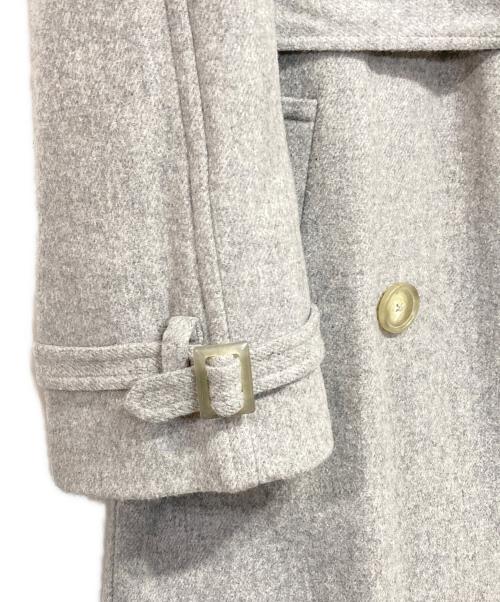 RALPH LAUREN Purple Label（ラルフ ローレン パープル レーベル）RALPH LAUREN Purple Label (ラルフ ローレン パープル レーベル) カシミヤブレンドロングコート ライトグレー サイズ:6の古着・服飾アイテム