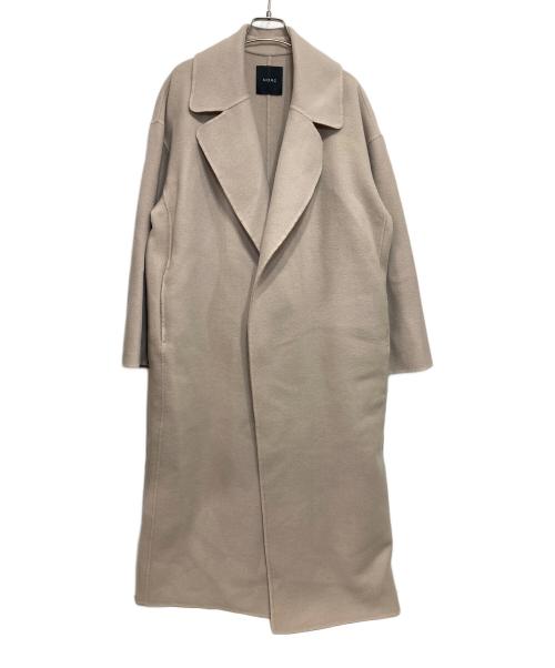N.O.R.C（ノーク）N.O.R.C (ノーク) ウールメルトンロングリバーコート グレージュ サイズ:1の古着・服飾アイテム