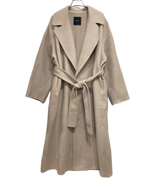 N.O.R.C（ノーク）N.O.R.C (ノーク) ウールメルトンロングリバーコート グレージュ サイズ:1の古着・服飾アイテム