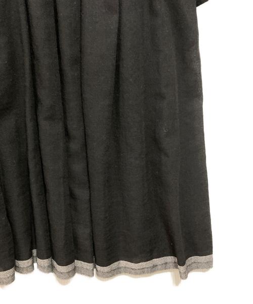 maison de soil（メゾンドソイル）maison de soil (メゾンドソイル) タックウールワンピース ブラック サイズ:1の古着・服飾アイテム
