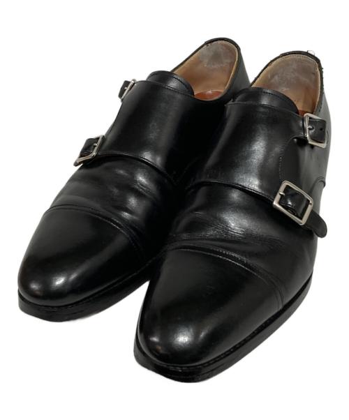 MEERMIN（メルミン）MEERMIN (メルミン) ダブルモンクストラップレザーシューズ ブラック サイズ:6 1/2の古着・服飾アイテム