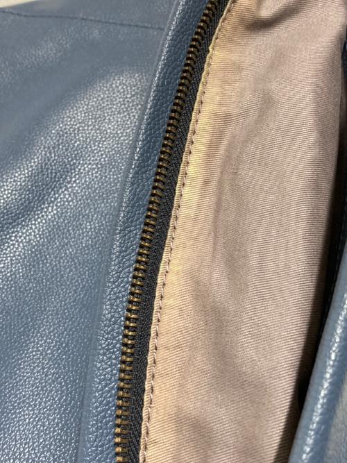 MOTHERHOUSE（マザーハウス）MOTHERHOUSE (マザーハウス) レザーショルダーバッグ ブルーの古着・服飾アイテム