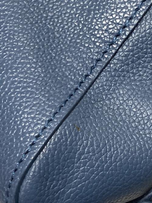 MOTHERHOUSE（マザーハウス）MOTHERHOUSE (マザーハウス) レザーショルダーバッグ ブルーの古着・服飾アイテム