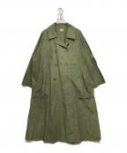 tumuguツムグ）の古着「ワイドトレンチコート」｜オリーブ