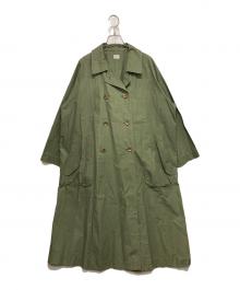 tumugu（ツムグ）の古着「ワイドトレンチコート」｜オリーブ