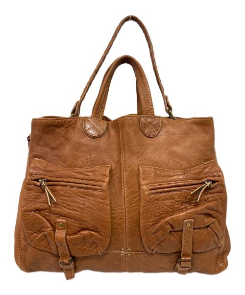 jerome dreyfuss（ジェロームドレイフェス）jerome dreyfuss (ジェロームドレイフェス) レザーショルダーバッグ ブラウンの古着・服飾アイテム