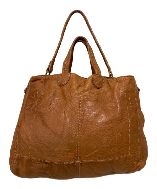 jerome dreyfuss（ジェロームドレイフェス）jerome dreyfuss (ジェロームドレイフェス) レザーショルダーバッグ ブラウンの古着・服飾アイテム