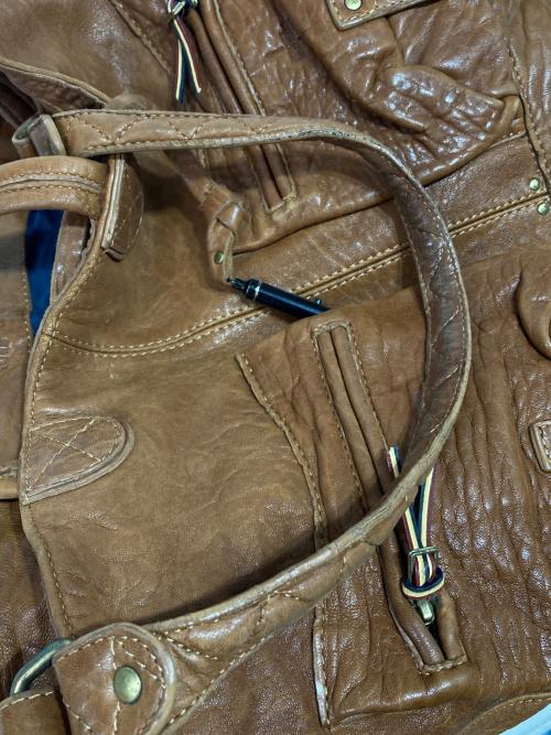 jerome dreyfuss（ジェロームドレイフェス）jerome dreyfuss (ジェロームドレイフェス) レザーショルダーバッグ ブラウンの古着・服飾アイテム