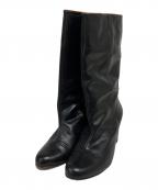REMMEレメ）の古着「レザーロングブーツ」｜ブラック