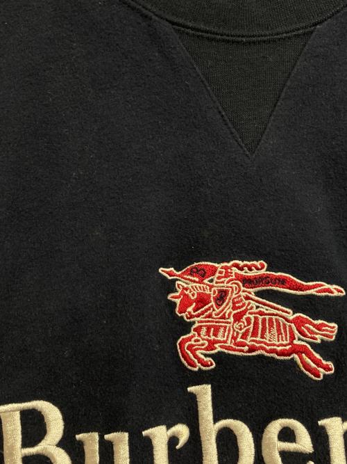 Burberry's（バーバリー）Burberry's (バーバリーズ) ロゴ刺繍スウェットプルオーバー ネイビー サイズ:Mの古着・服飾アイテム