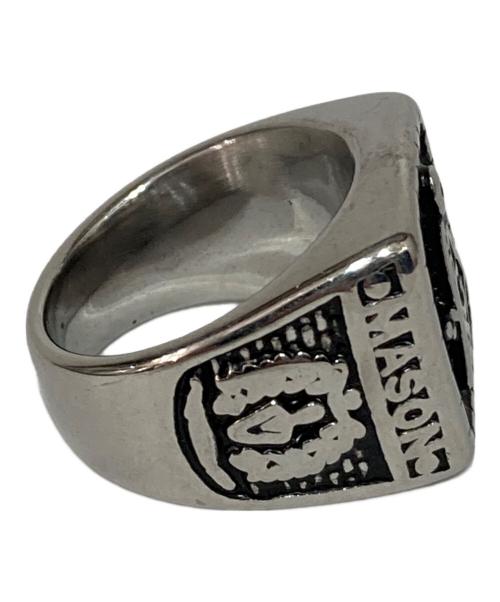 USED（ユーズド）USED (ユーズド) イルミナティモチーフリング ブラック×シルバー サイズ:16号の古着・服飾アイテム