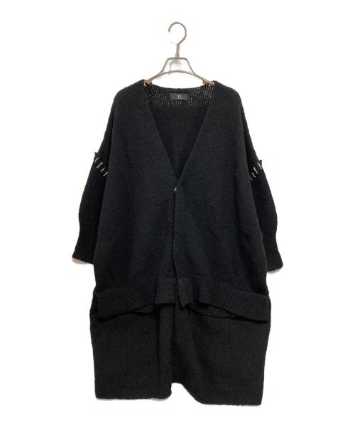 Y's（ワイズ）Y's (ワイズ) ステッチニットカーディガン ブラック サイズ:2の古着・服飾アイテム