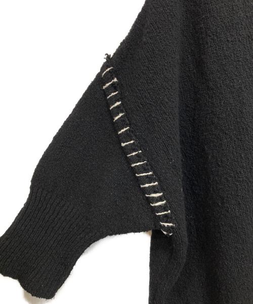 Y's（ワイズ）Y's (ワイズ) ステッチニットカーディガン ブラック サイズ:2の古着・服飾アイテム