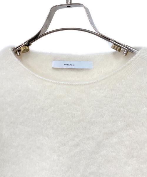 FRAMeWORK（フレームワーク）FRAMeWORK (フレームワーク) FOX/CASHMERE ボートネック プルオーバー ホワイト サイズ:FREEの古着・服飾アイテム
