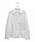 FRAMeWORKフレームワーク）の古着「カットワークスキッパーブラウス」｜ホワイト