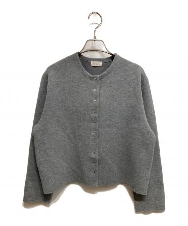 美品 IENA イエナ sese DOT柄クルーカーディガン F グレー レディース 古着 中古 USED IENA - 美品 IENA イエナ sese DOT柄クルーカーディガン F グレー