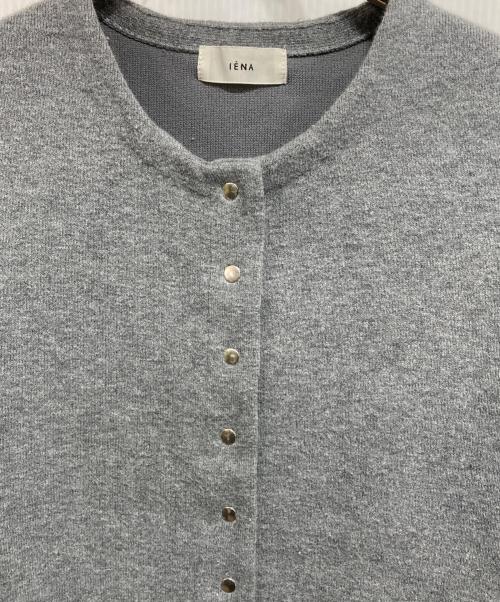 IENA（イエナ）IENA (イエナ) ダブルフェイススナップカーディガン ライトグレー サイズ:記載なしの古着・服飾アイテム