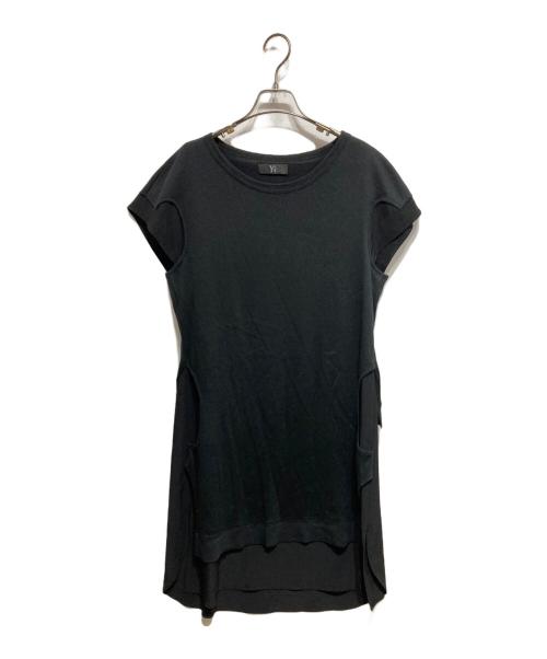 Y's（ワイズ）Y's (ワイズ) レイヤードカットソーワンピース ブラック サイズ:3の古着・服飾アイテム