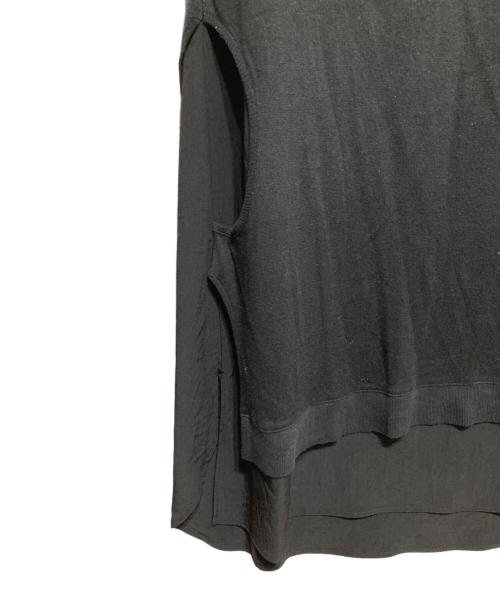 Y's（ワイズ）Y's (ワイズ) レイヤードカットソーワンピース ブラック サイズ:3の古着・服飾アイテム