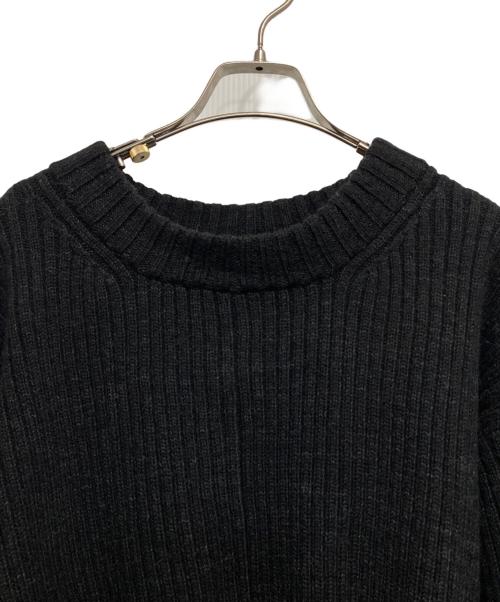 YOHJI YAMAMOTO（ヨウジヤマモト）YOHJI YAMAMOTO (ヨウジヤマモト) リネンブレンド変形ウールニット ブラック サイズ:2の古着・服飾アイテム