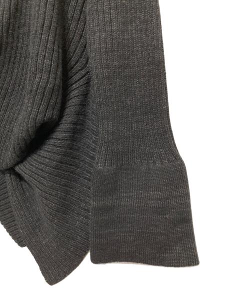 YOHJI YAMAMOTO（ヨウジヤマモト）YOHJI YAMAMOTO (ヨウジヤマモト) リネンブレンド変形ウールニット ブラック サイズ:2の古着・服飾アイテム