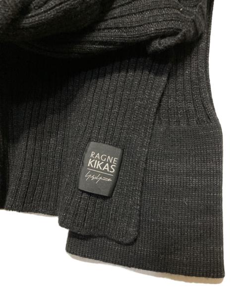 YOHJI YAMAMOTO（ヨウジヤマモト）YOHJI YAMAMOTO (ヨウジヤマモト) リネンブレンド変形ウールニット ブラック サイズ:2の古着・服飾アイテム