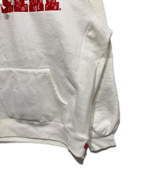 SUPREME（シュプリーム）SUPREME (シュプリーム) Lace Hooded Sweatshirt ホワイト サイズ:Largeの古着・服飾アイテム