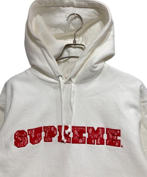 SUPREME（シュプリーム）SUPREME (シュプリーム) Lace Hooded Sweatshirt ホワイト サイズ:Largeの古着・服飾アイテム